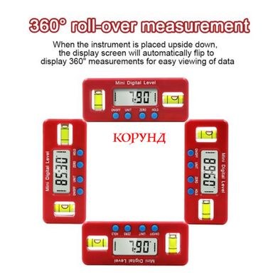 Угломер электронный "Mini Digital Level" магнитный, инклинометр, цифровой уровень (IP65, точность ±0,1°)