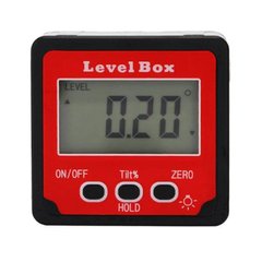 Угломер электронный магнитный, инклинометр, цифровой уровень "RED LEVEL BOX" (IP65, точность ±0,2°)