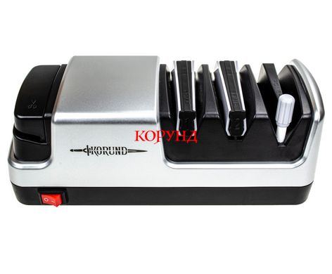Електроточилка для ножів "Korund 4-in-1" (алмазні диски, заточування ножів, ножиць, сокир)