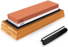 Набор для заточки ножей "КОРУНД START-3" с бамбуковой подставкой (#3000/#8000, 3 предмета)