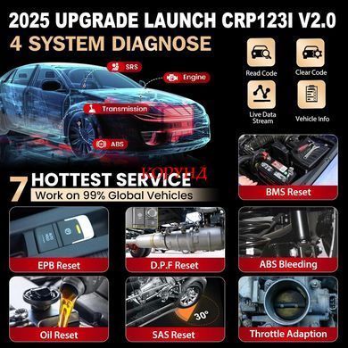 Автосканер Launch CRP-123i V2.0 OBD2 Creader Premium сканер діагностики авто Engine ABS SRS Transmission