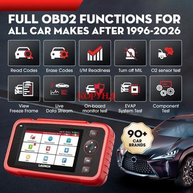Автосканер Launch CRP129i V2.0 OBD2 &ndash; діагностика 4 систем (Engine/ABS/SRS/Transmission) + 12 сервісних функцій, DPF, TPMS, EPB