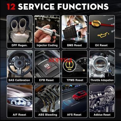 Автосканер Launch CRP129i V2.0 OBD2 &ndash; діагностика 4 систем (Engine/ABS/SRS/Transmission) + 12 сервісних функцій, DPF, TPMS, EPB