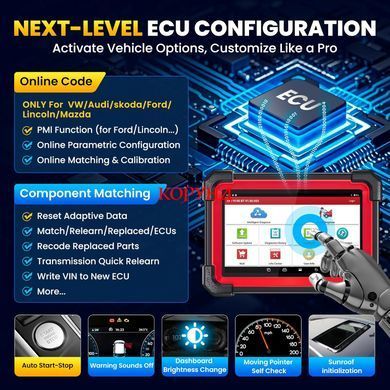 Автосканер Launch X431 CRP919E BT OBD2 (7", 4/64GB) &ndash; професійна діагностика авто, ECU Coding, Active Test, 31 сервісна функція