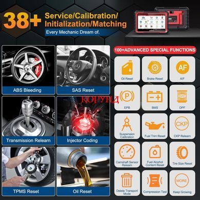 Діагностичний сканер Launch X-431 PRO ELITE для авто, професійний автосканер OBD2 з кодуванням та тестами