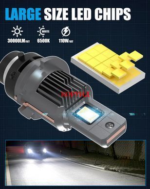 LED лампы AVT D2S\D2R CANBUS светодиодные очень яркие авто лампы D2S с обманкой (75w, 15000Lm, 6000K)