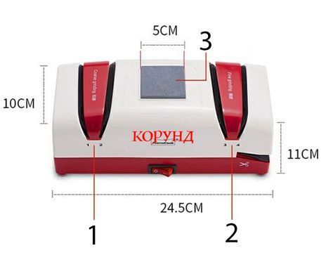 Электроточилка для ножей "MomsCook MTKN-001V12R" (заточка ножей, ножниц, отверток, 60Вт + запаска)