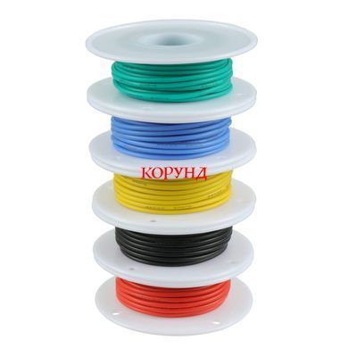Набір монтажного дроту 0,3мм&sup2; (22AWG-RG) 5 кольорів по 10м у силіконовій ізоляції