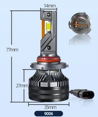 LED лампы AVT CANBUS HB4-Q7. Светодиодные очень яркие авто лампы 9006 с обманкой (80w, 17000Lm, 6000K)