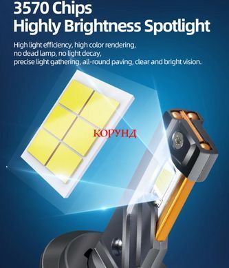 LED лампы AVT CANBUS HB4-Q7. Светодиодные очень яркие авто лампы 9006 с обманкой (80w, 17000Lm, 6000K)